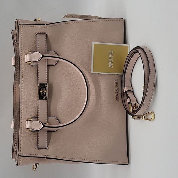 1436- Michael Kors Hamilton Leather Bag Pink Color NWT - Picture 5 of 12